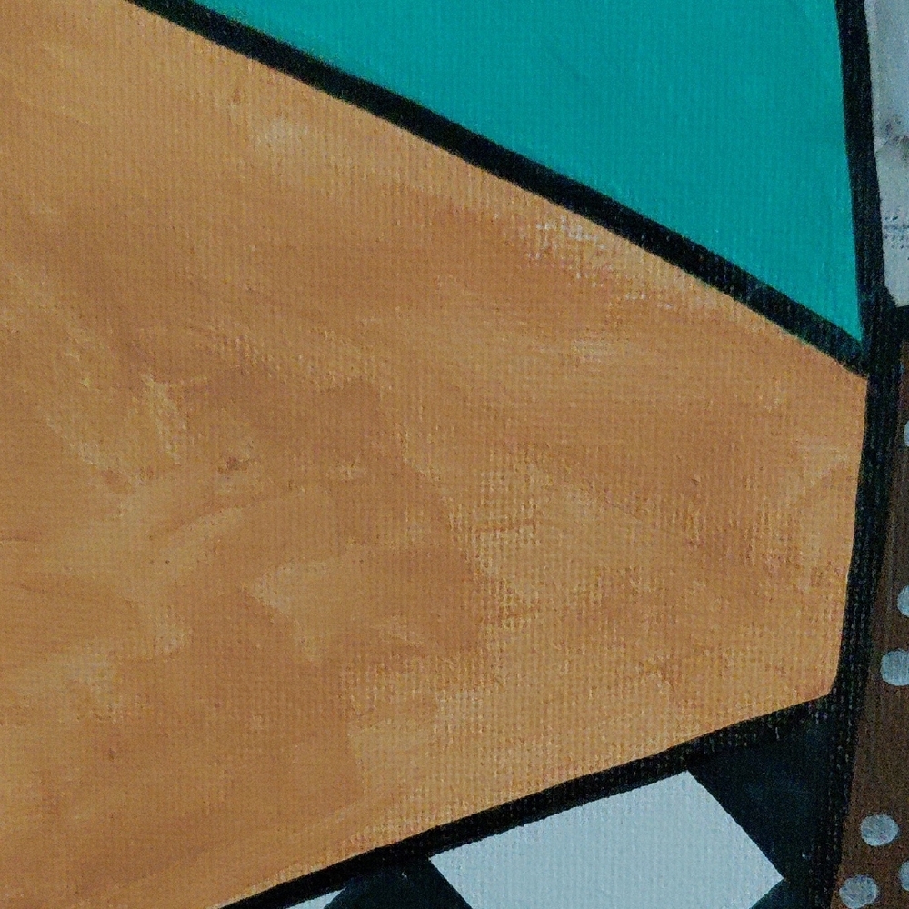 Abstract Geometric Art in Black Frame - Picture 5 of 7